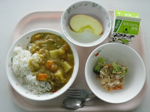 12月21日の給食写真