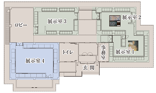 臼杵市歴史資料館の館内図 臼杵市歴史資料館の館内図