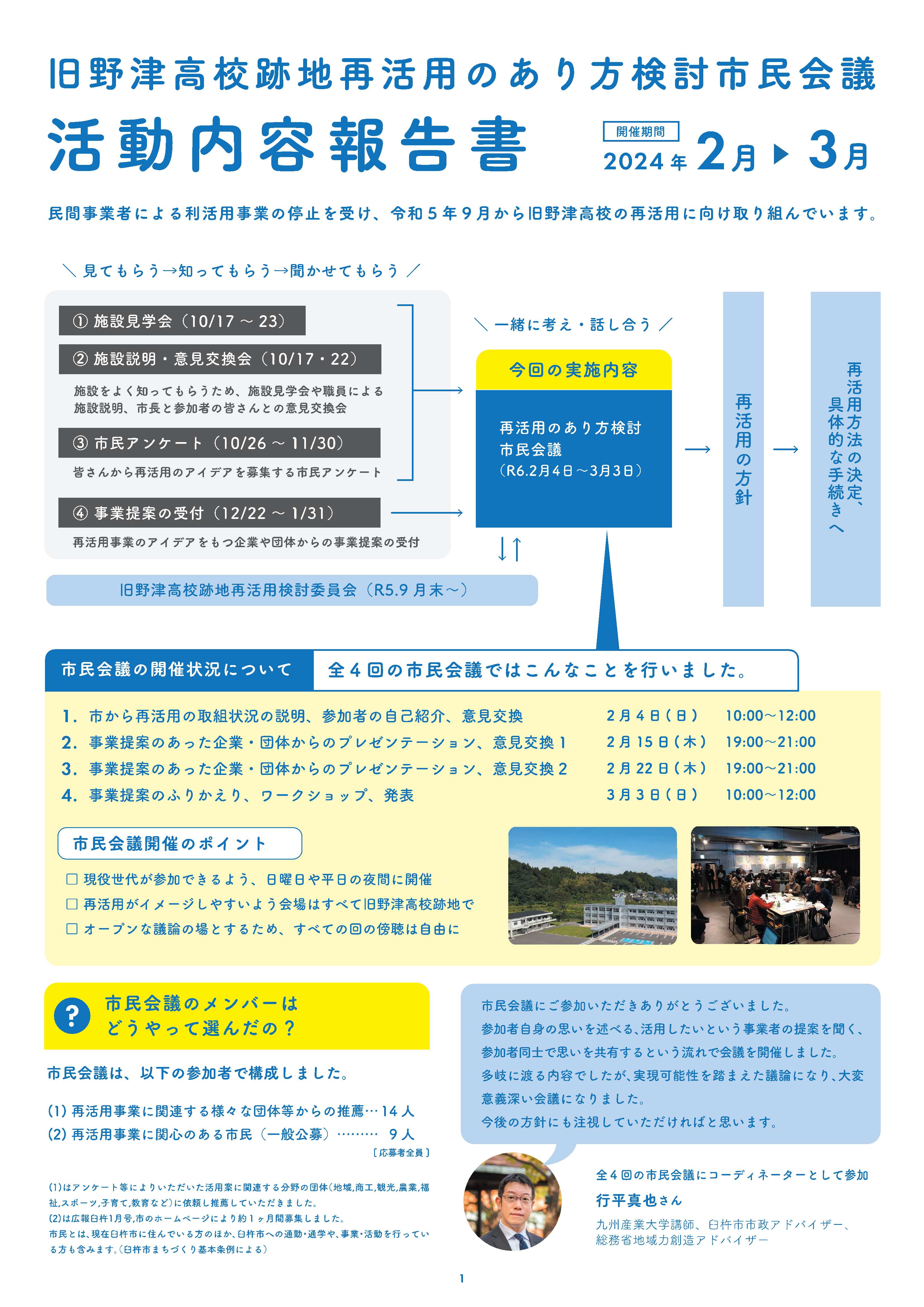 市民会議活動内容報告書